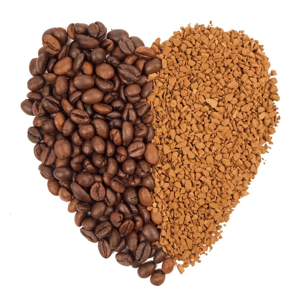 Coffee grains, instant coffee
