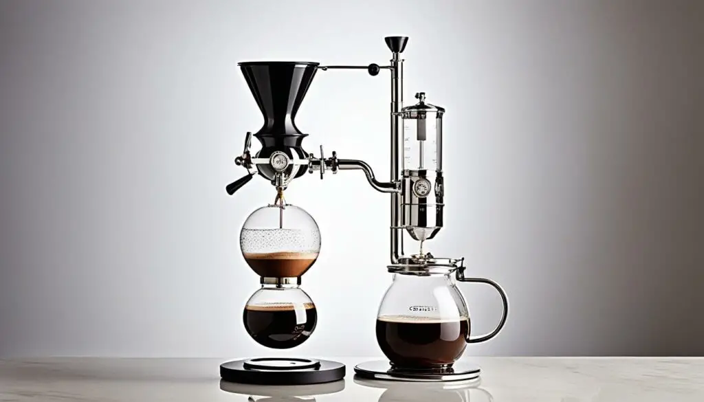 siphon coffee brewing method