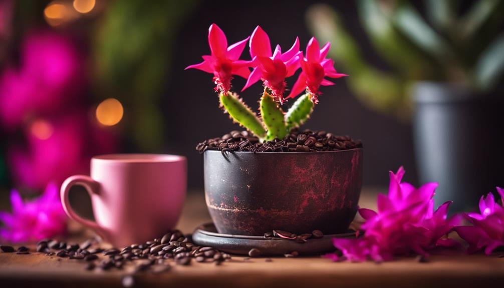 Christmas Cactus Thrives With Coffee Grounds Boost - BushyBeard Coffee