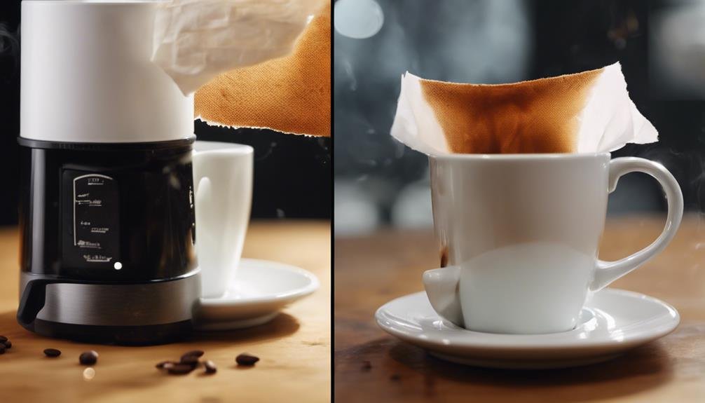 selecting a coffee filter