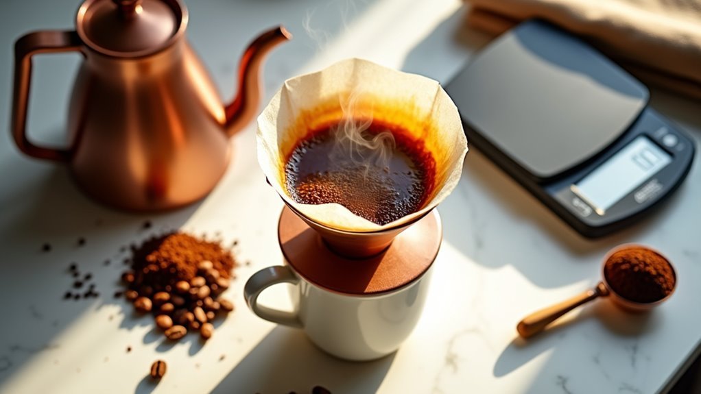 pour over for burundi coffee